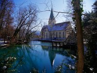 Am Blautopf in Blauheuren im Winter