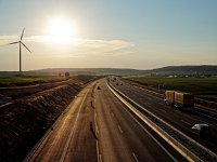 Blick auf die A8 Richtung Westen nahe Ulm/West