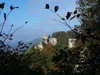 Blick auf die Burgruine Reußenstein